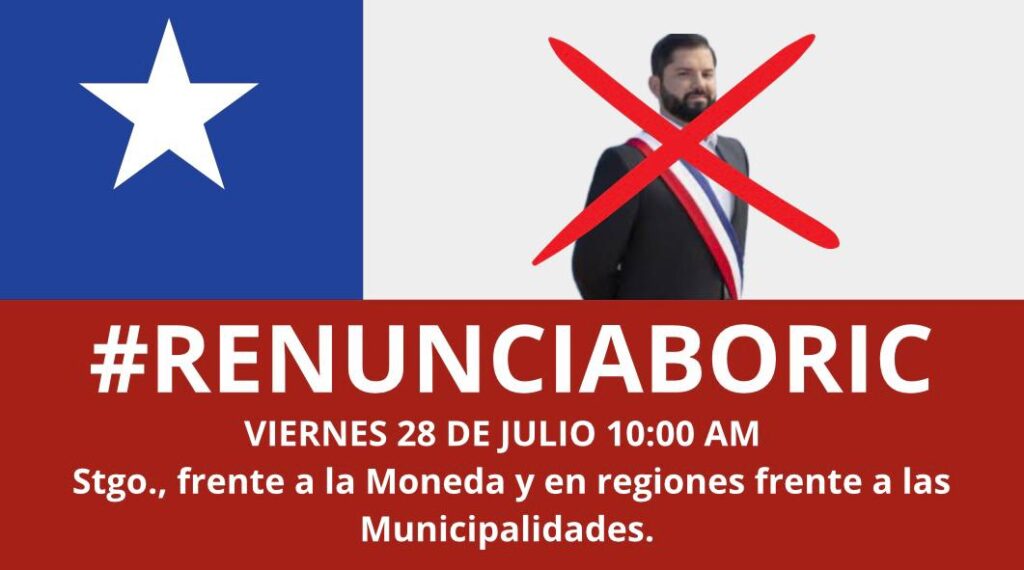 28 DE JULIO MANIFESTACIÓN NACIONAL CONTRA GOBIERNO DE BORIC
