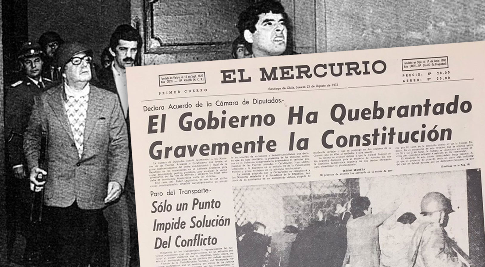 22 de agosto de 1973 la Cámara de Diputados firma acuerdo contra Gobierno de Allende